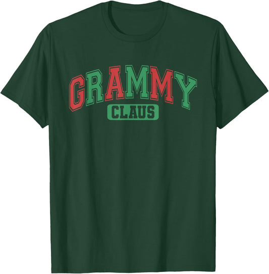 Grammy Claus Xmas Santa Hat Matching Family Christmas T-Shirt - T-Shirt | Forest