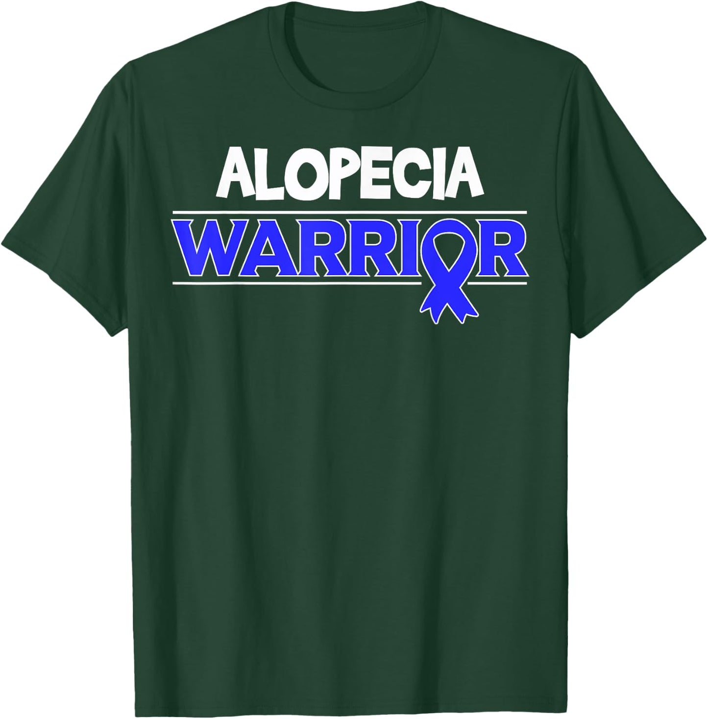 Alopecia Warrior Hair Loss Awareness Ribbon T-Shirt - T-Shirt | Forest
