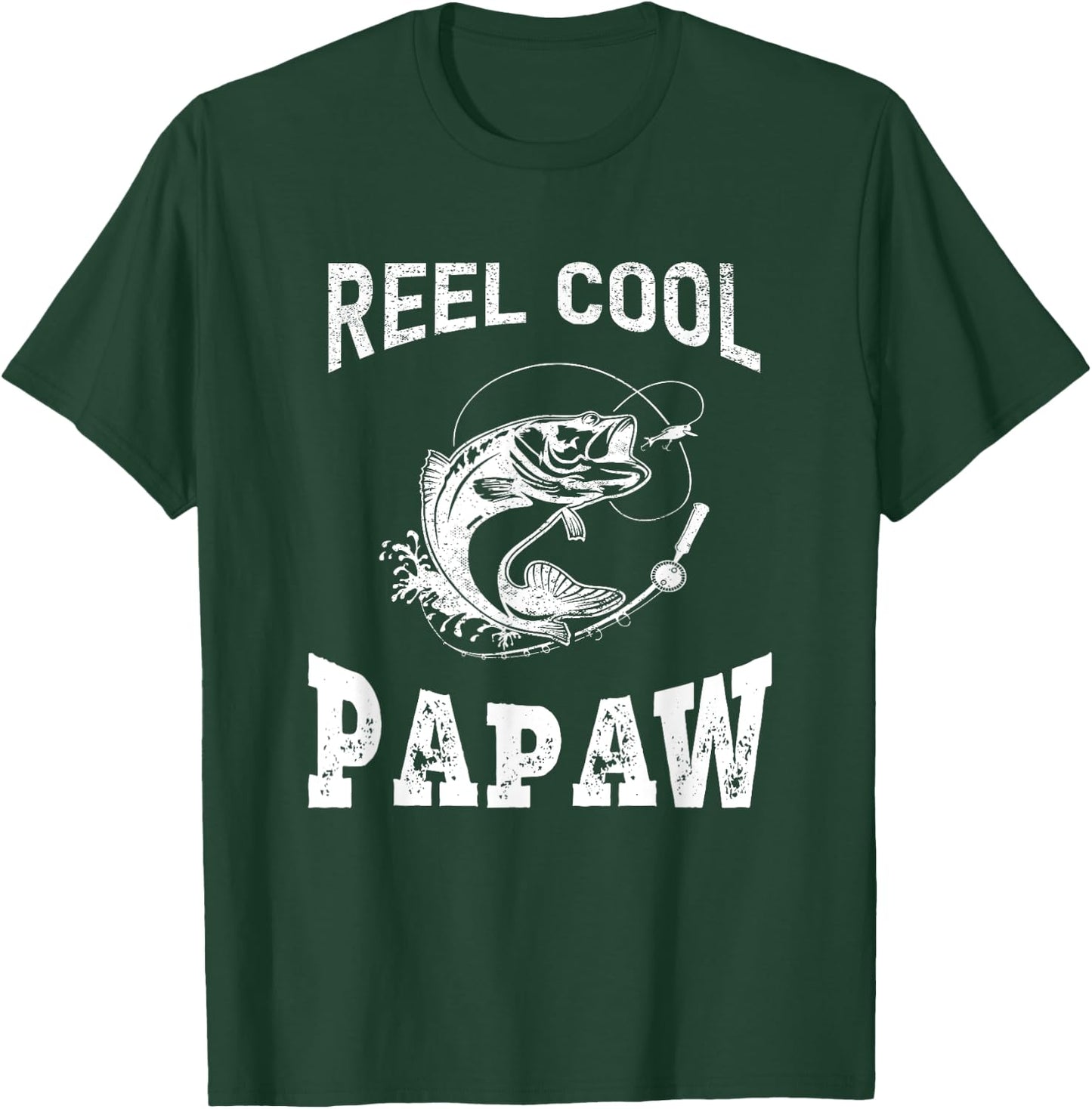 reel cool Papaw fisherman grandpa father's day Fishing gifts T-Shirt - T-Shirt | Forest
