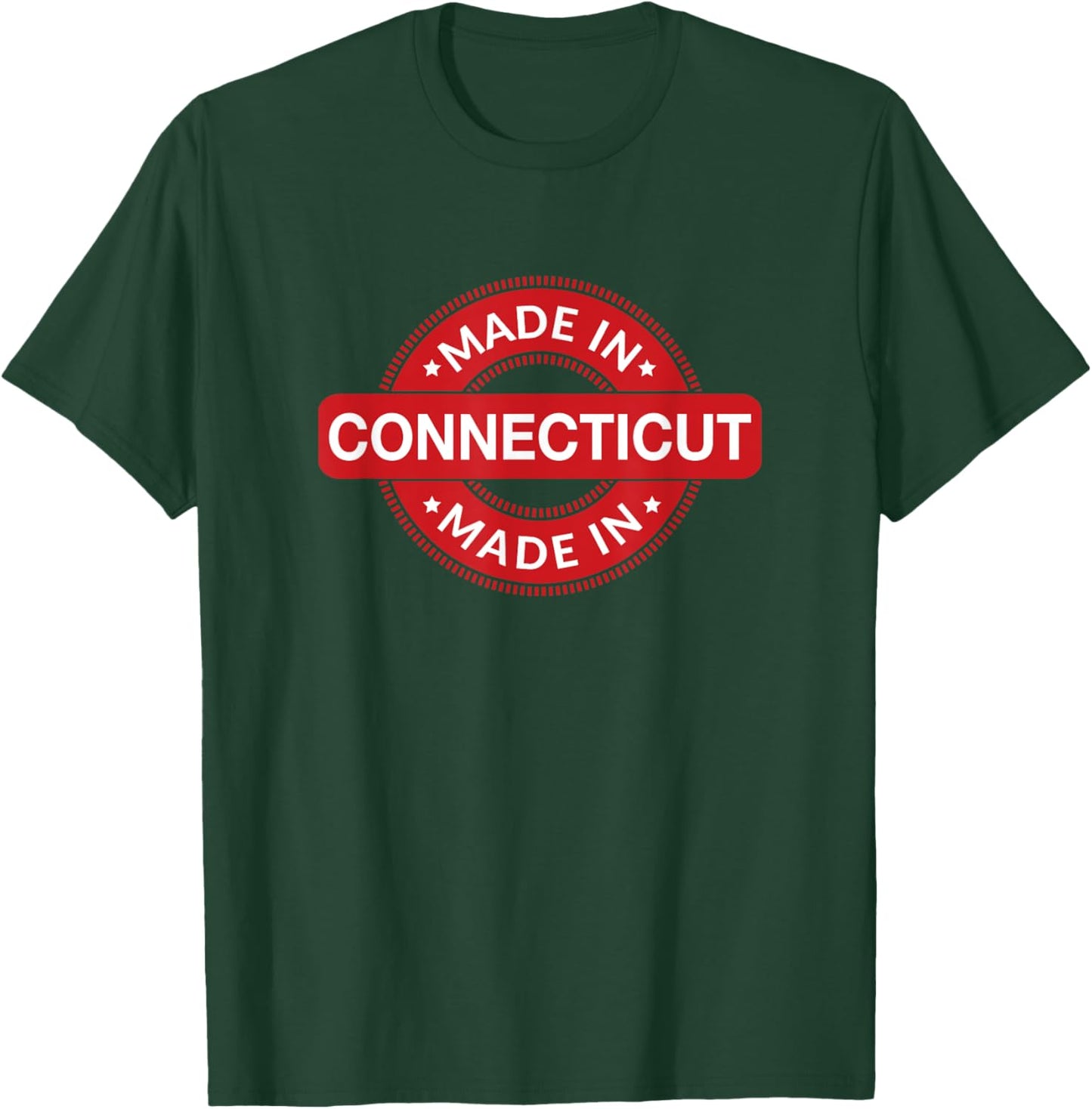 Connecticut Home - Made in Connecticut Funny Label - Classic T-Shirt - T-Shirt | Forest