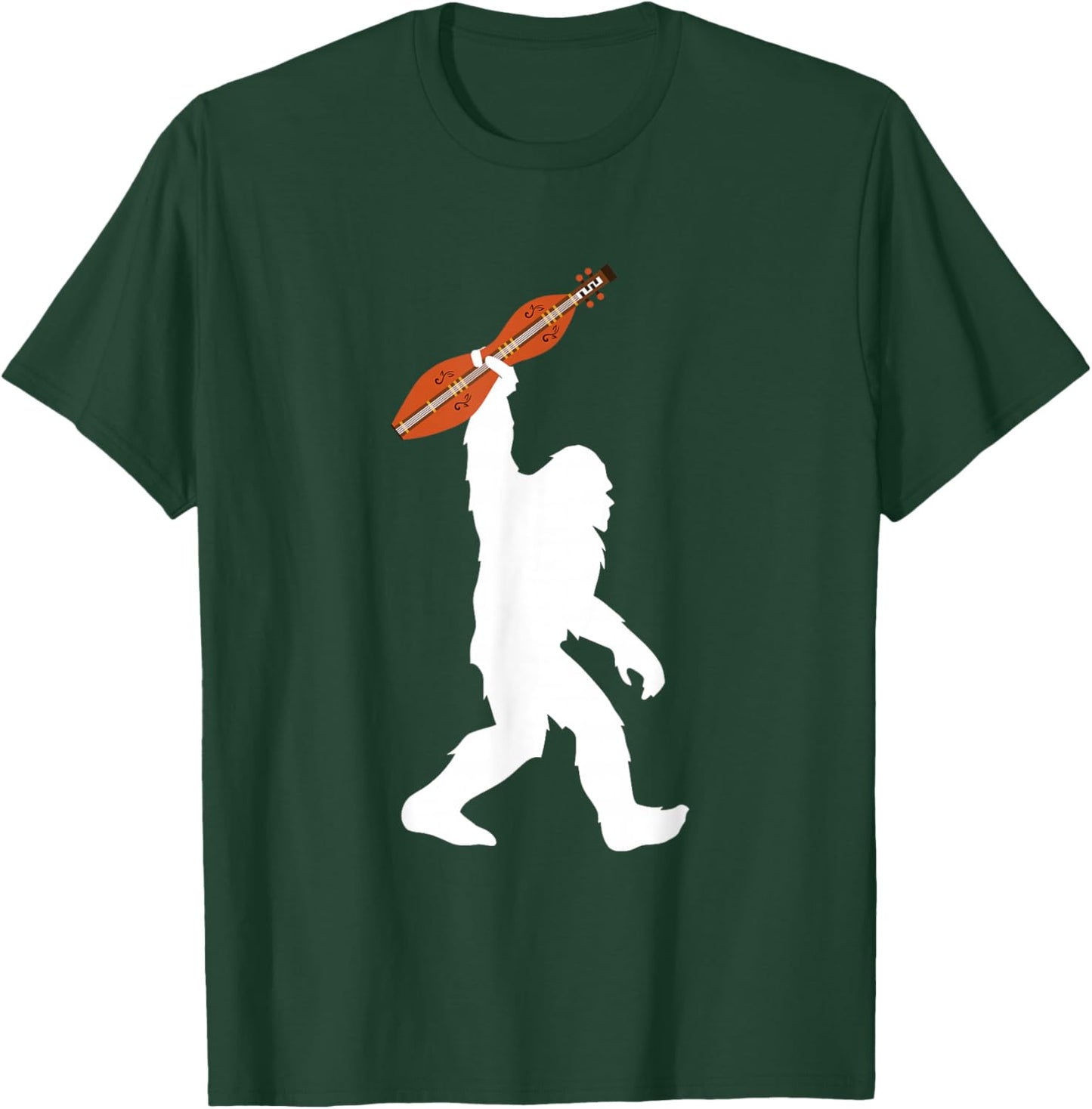 Dulcimer Bigfoot For Dulcimer Player T-Shirt - T-Shirt | Forest