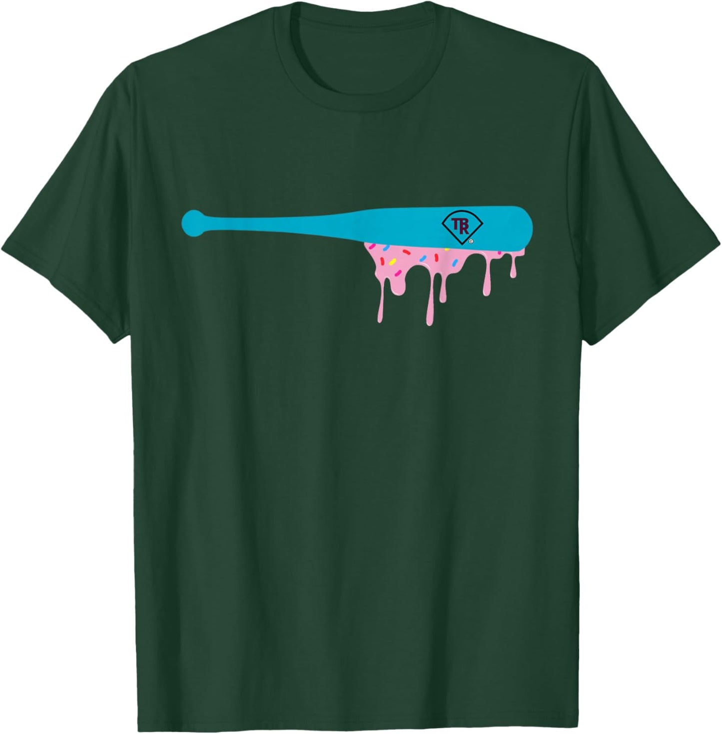 Baseball Bat with Sprinkles Drip T-Shirt - T-Shirt | Forest