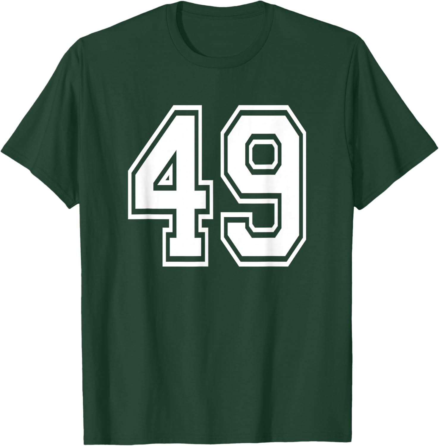Number 49 Numbered Uniform Sports Jersey Team 49th Birthday T-Shirt - T-Shirt | Forest