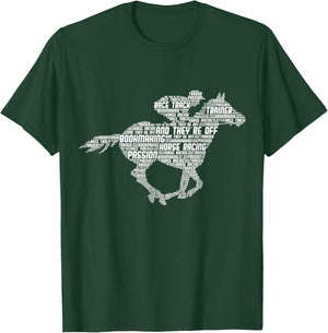 Horse Racing Jockey Derby Men T-Shirt - T-Shirt | Forest