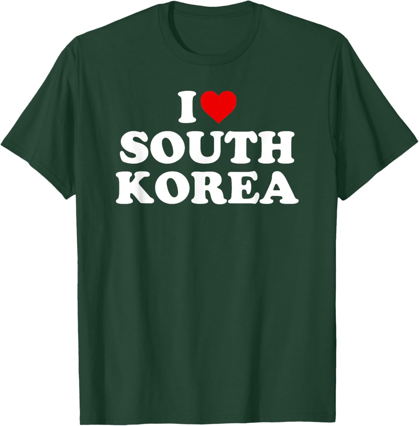 I Love South Korea - Heart T-Shirt - T-Shirt | Forest