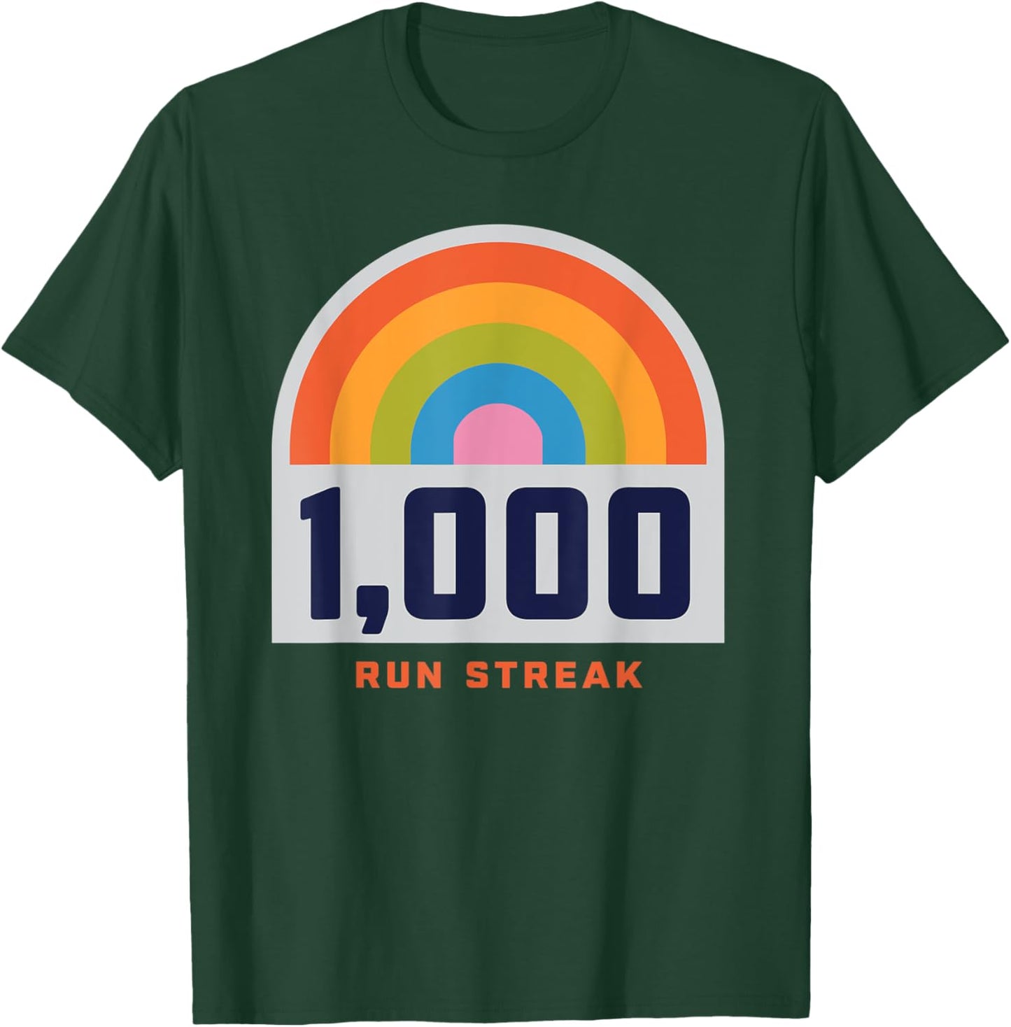 Run Streak Run Streaker 1,000 Days of Running Comma Day T-Shirt - T-Shirt | Forest