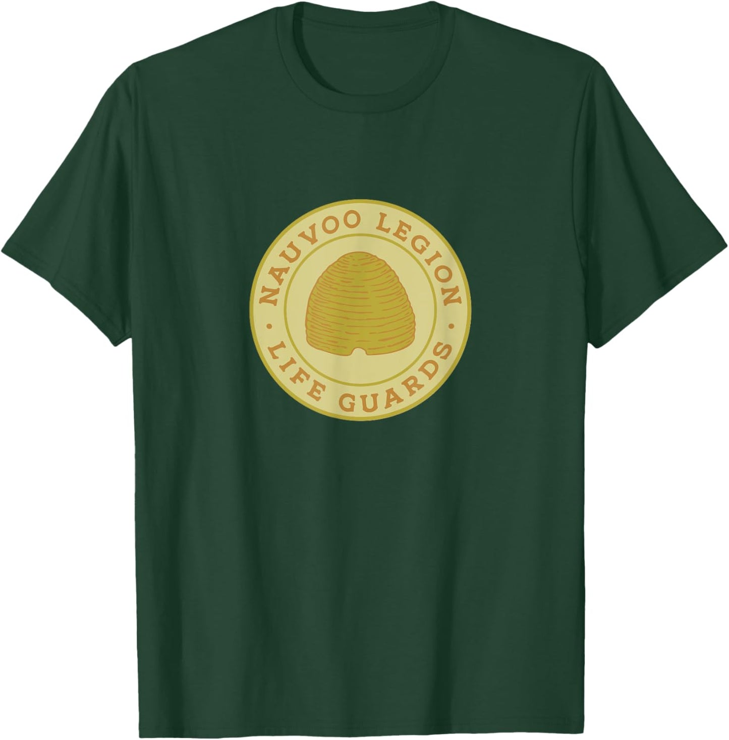 Nauvoo Legion Life Guards Uniform Button with Beehive T-Shirt - T-Shirt | Forest