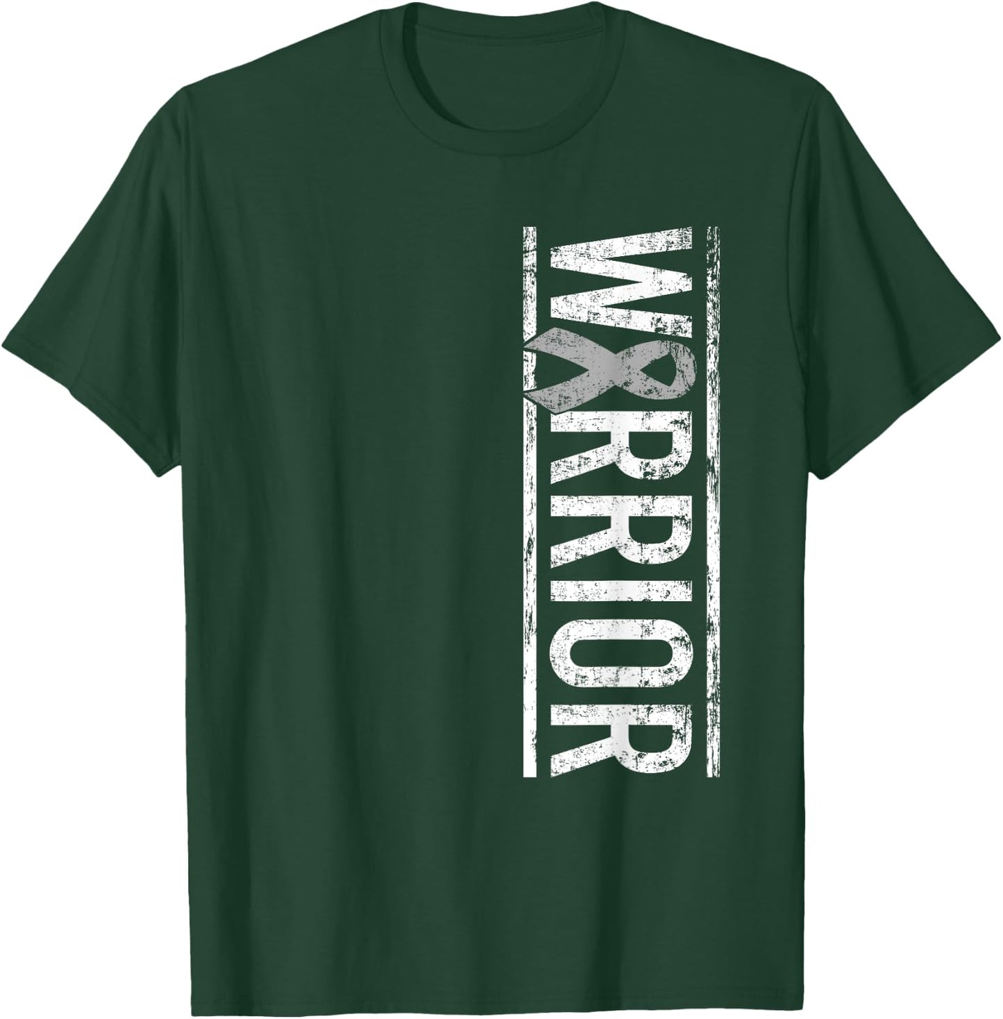 Brain Cancer Warrior - Brain Tumor Awareness Ribbon T-Shirt - T-Shirt | Forest