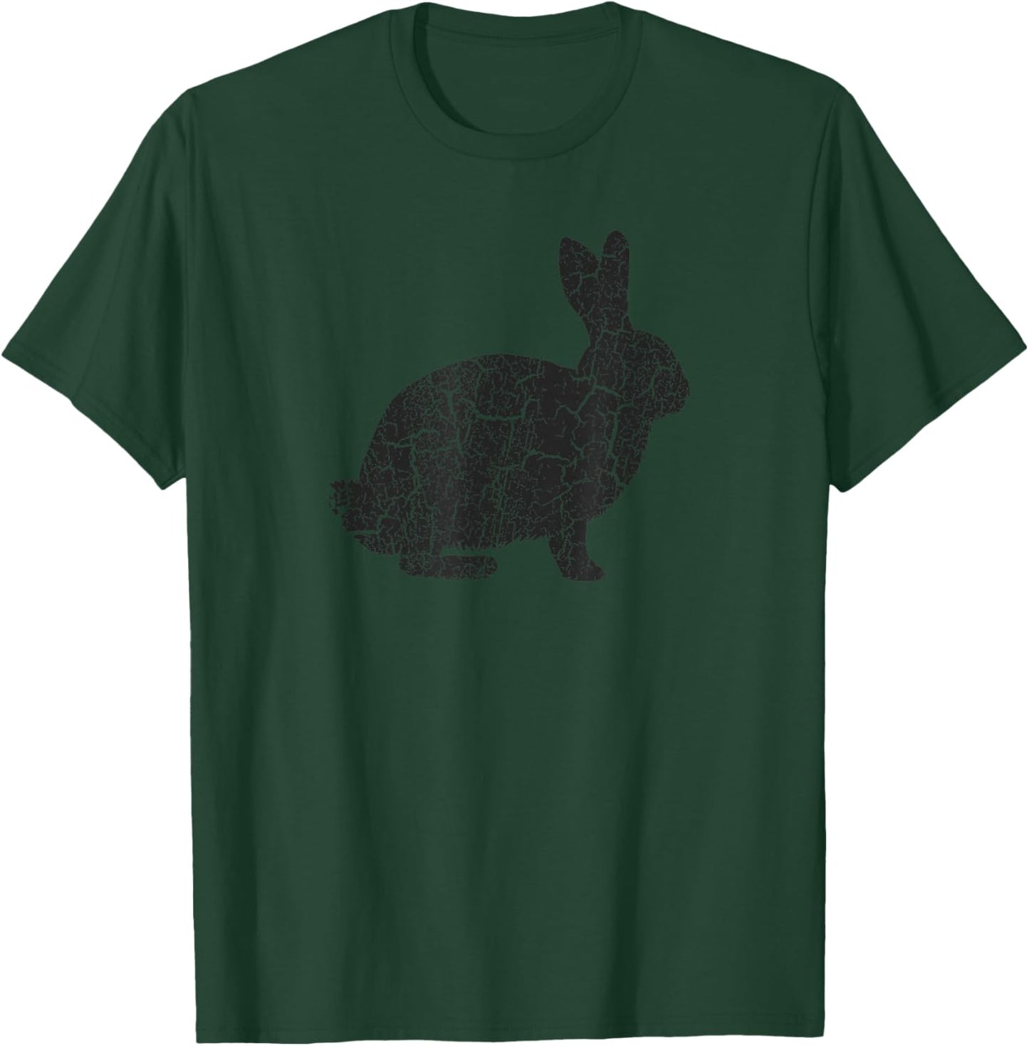 Hare Distressed Print - Vintage Hare T-Shirt - T-Shirt | Forest
