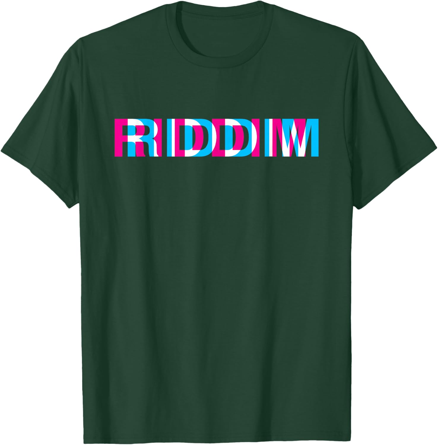 Riddim Music Optical Illusion Glitch Trippy EDM Rave T-Shirt - T-Shirt | Forest
