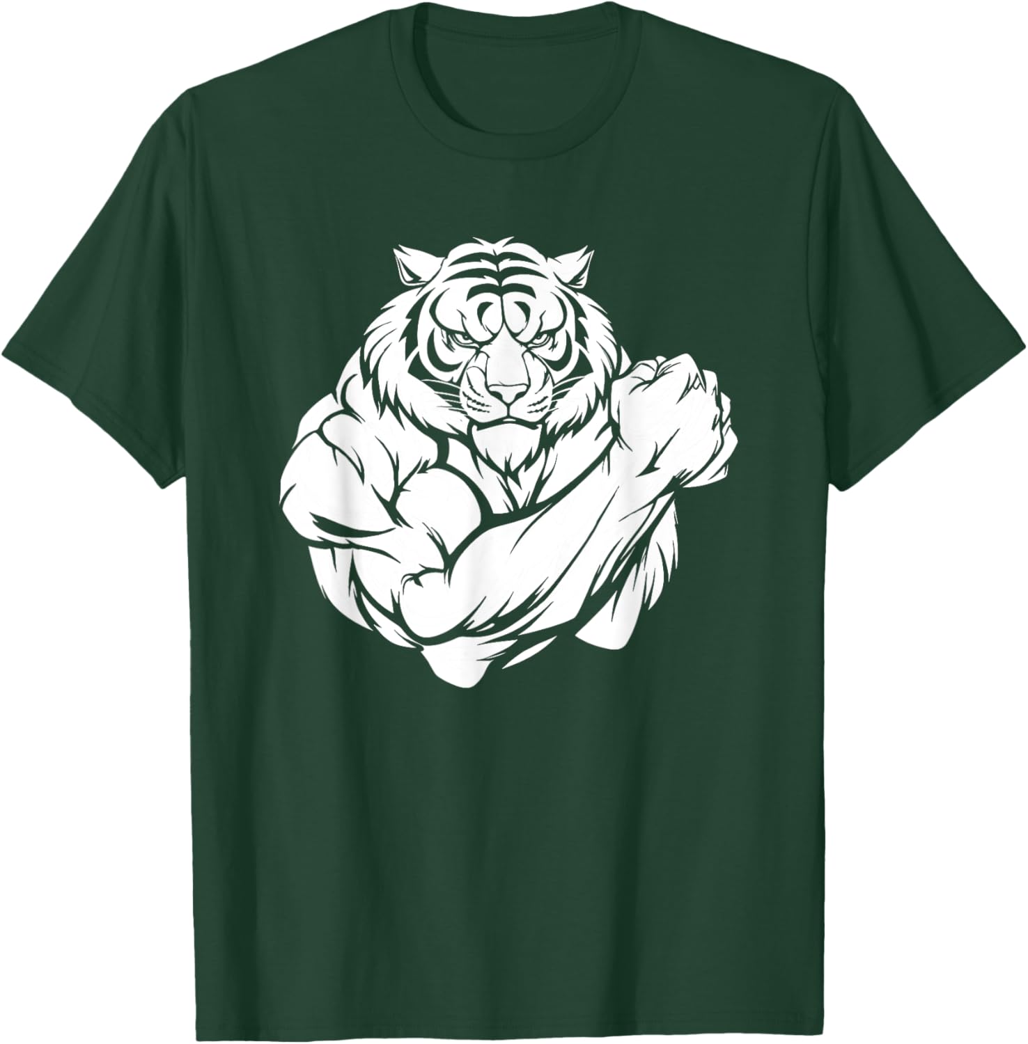 Workout Tiger Exercise - Training Gym T-Shirt - T-Shirt | Forest