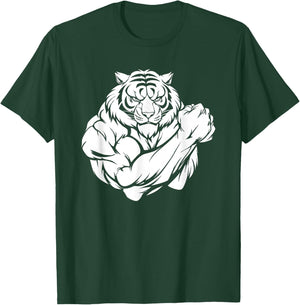 Workout Tiger Exercise - Training Gym T-Shirt - T-Shirt | Forest