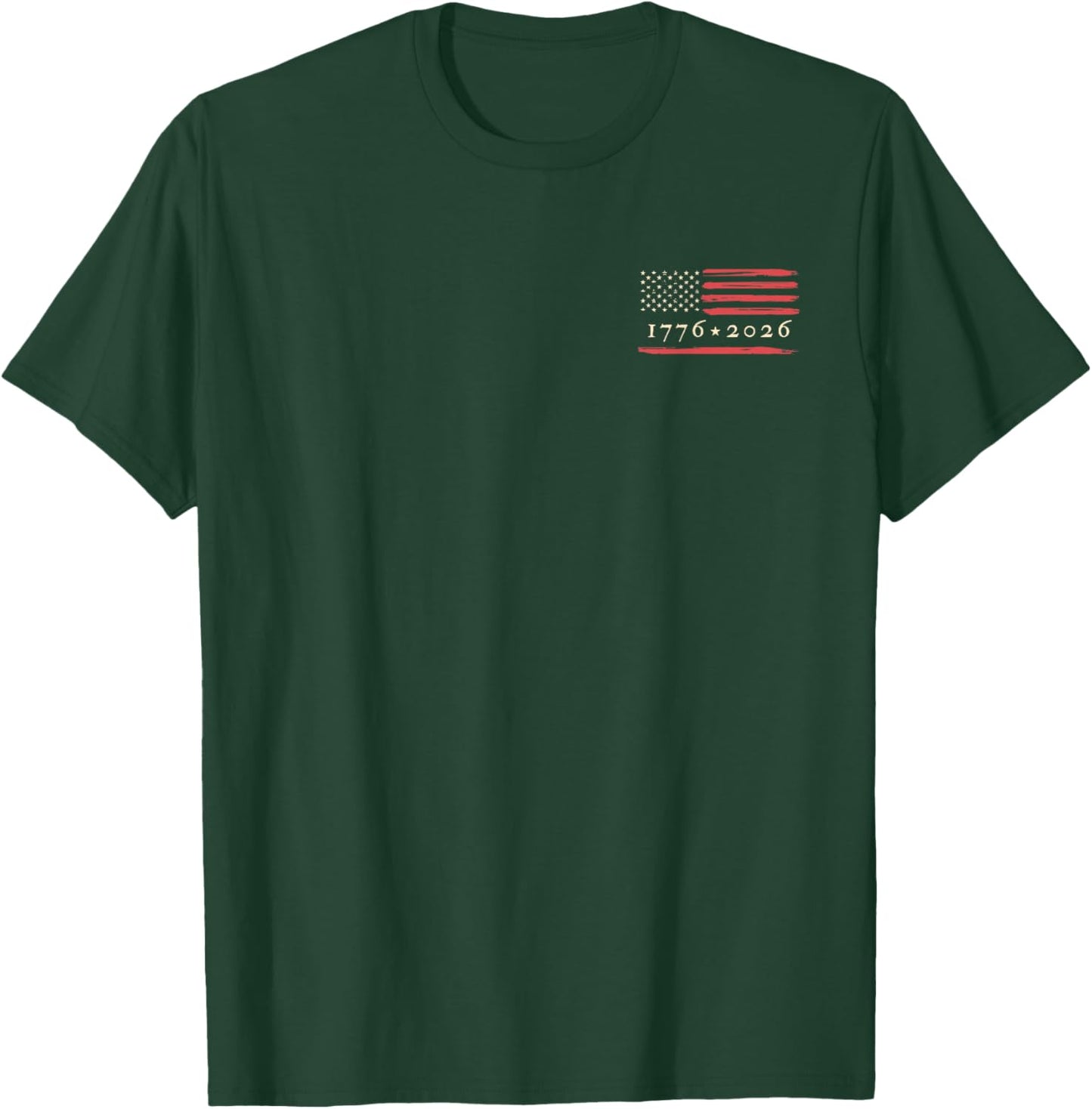 American Flag Distressed Vintage Patriotic 4th of July 1776 T-Shirt - T-Shirt | Forest