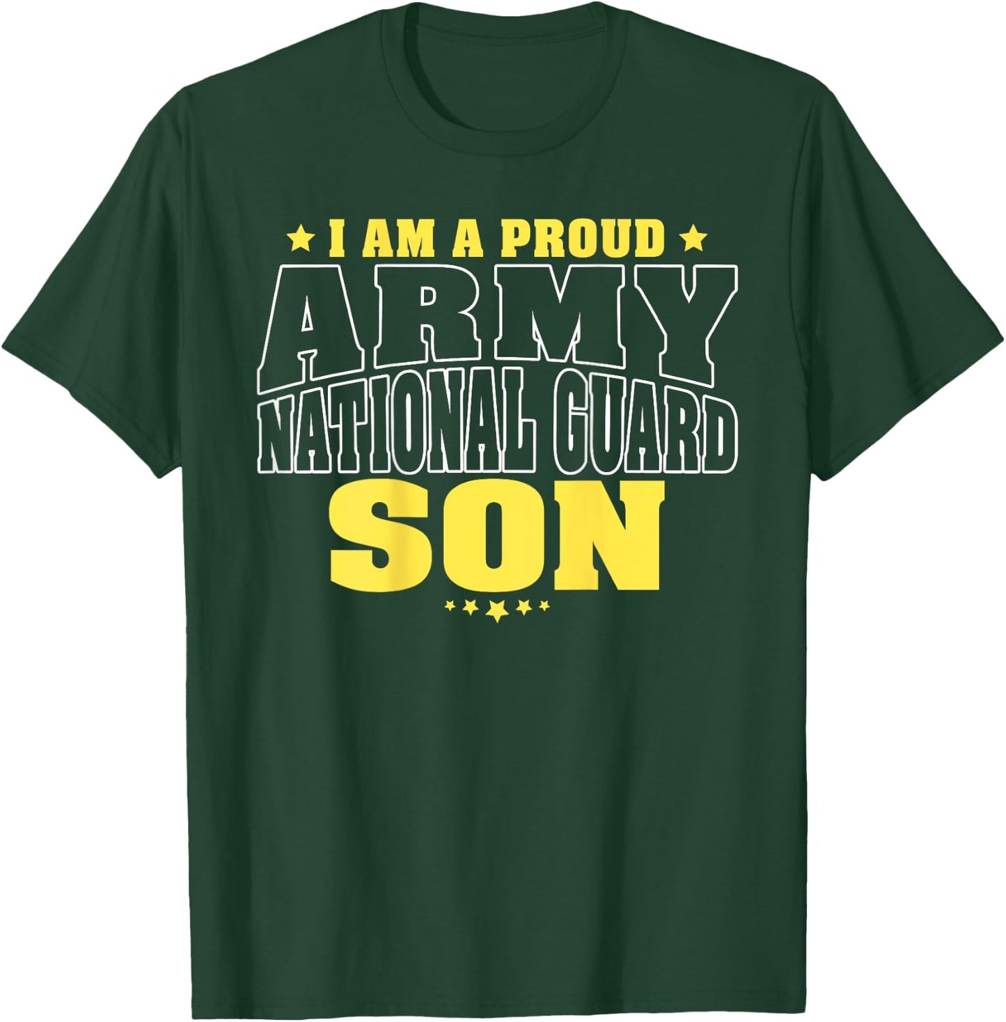 I Am A Proud Army National Guard Son - Military Child Family T-Shirt - T-Shirt | Forest