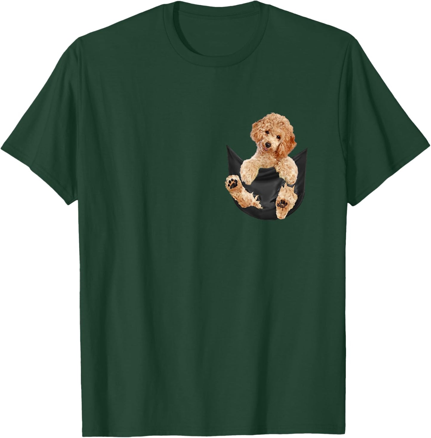 Dog Lover Gifts Poodle in Bag Women Girls Kids T-Shirt - T-Shirt | Forest