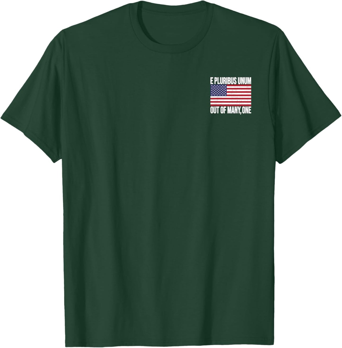 E Pluribus Unum Usa Flag T-Shirt - T-Shirt | Forest