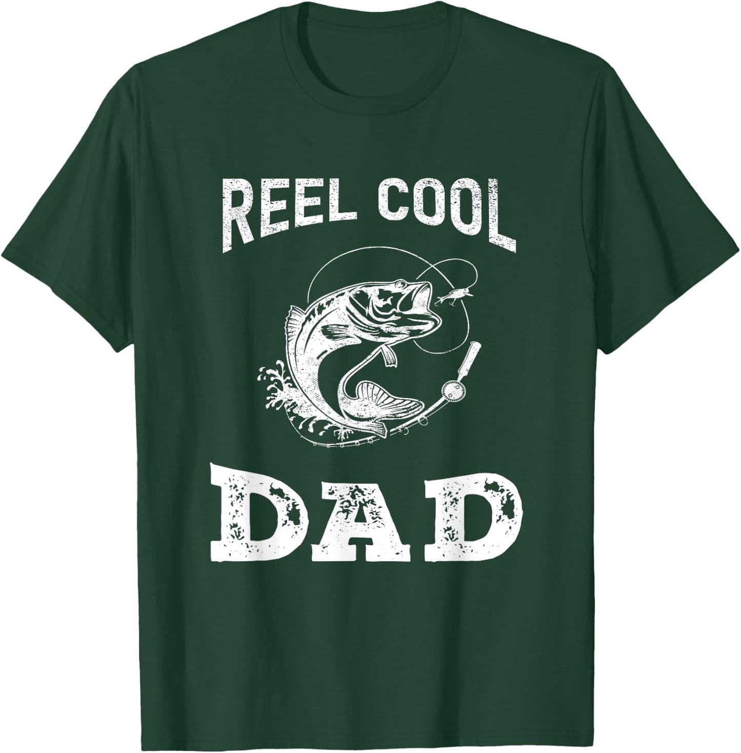 reel cool dad papa fisherman Daddy father's day Fishing gift T-Shirt - T-Shirt | Forest