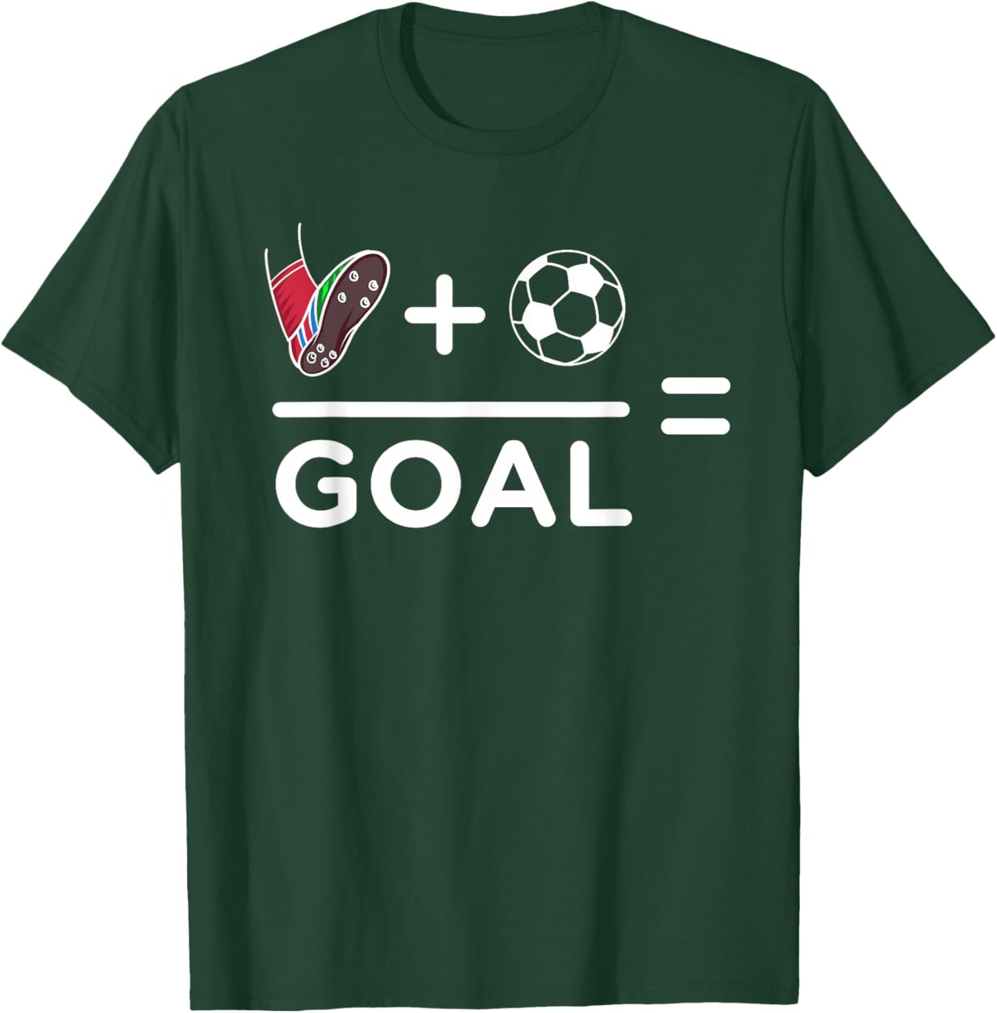 Funny Soccer Player Math Goal Lover Humor Boys Girls Outfit T-Shirt - T-Shirt | Forest