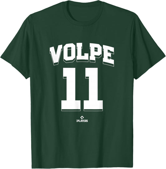 Anthony Volpe 11 New York MLBPA T-Shirt - T-Shirt | Forest