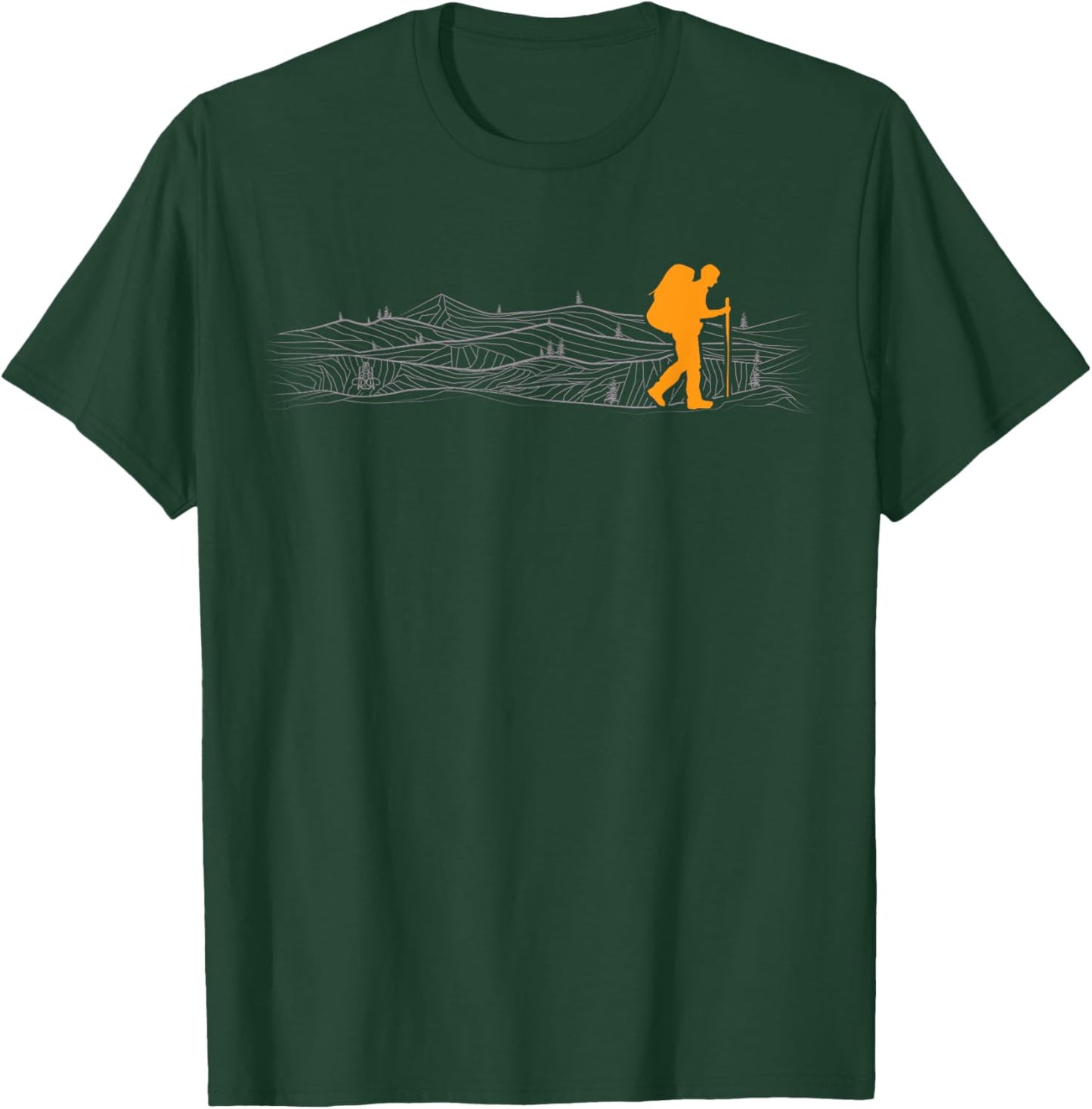 Minimalistic Backpacking Camping Hiker Bushcraft T-Shirt - T-Shirt | Forest