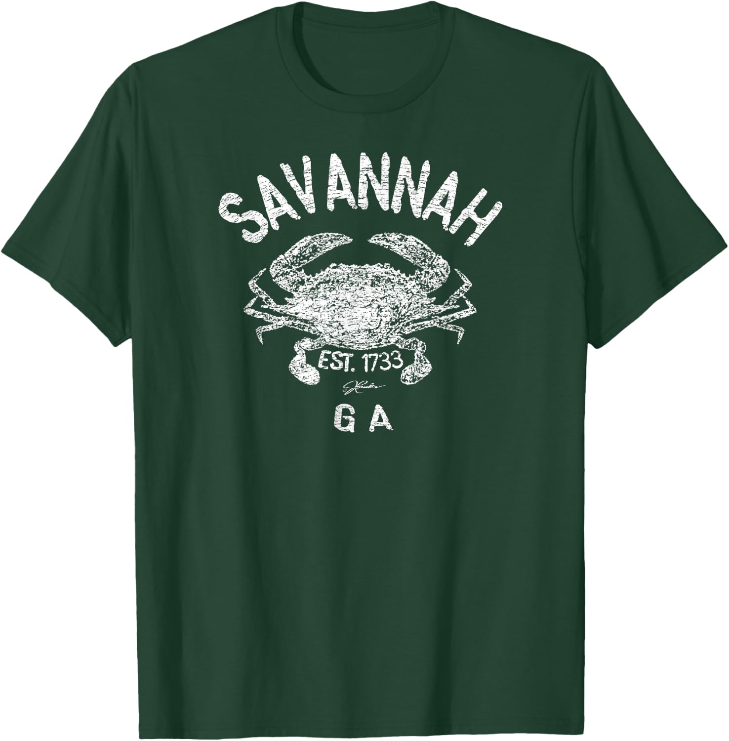 JCombs: Savannah, GA, Atlantic Blue Crab T-Shirt - T-Shirt | Forest
