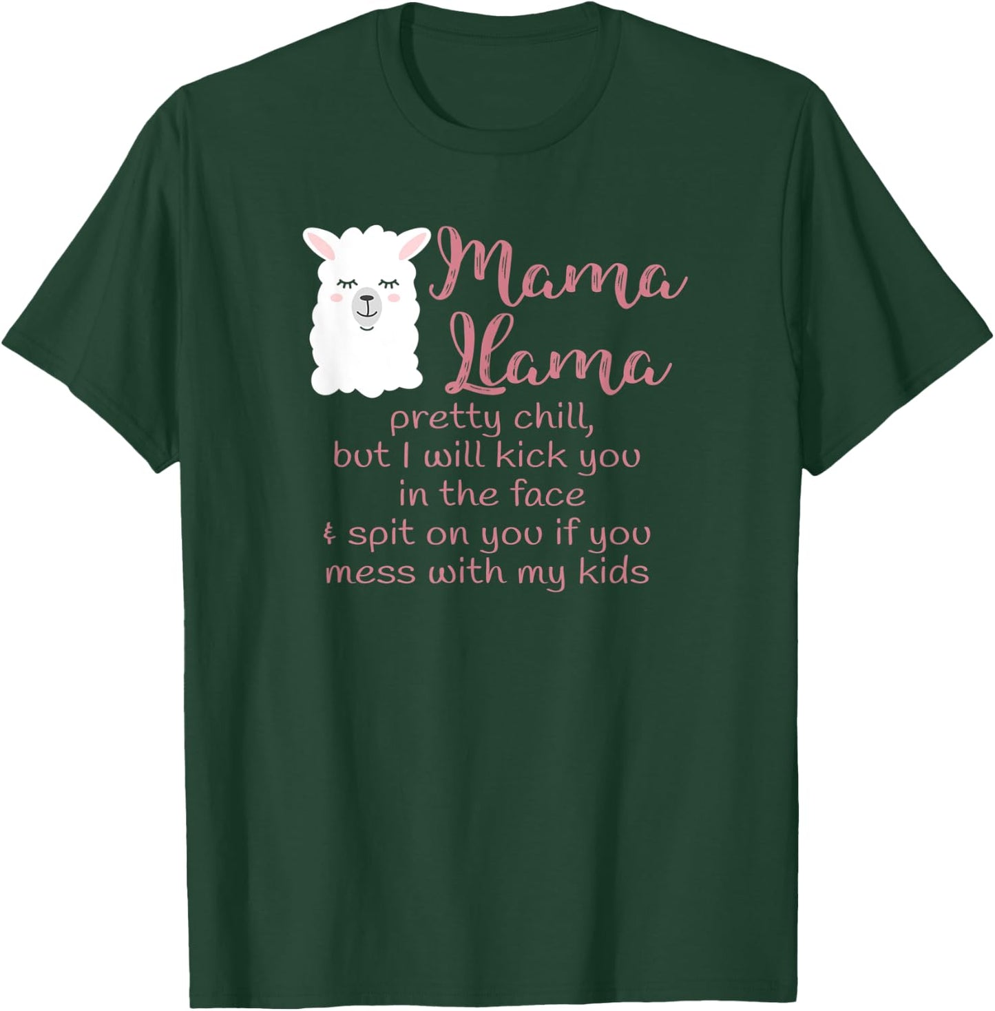 Mama Llama Mom Life Don't mess with my kids T-Shirt - T-Shirt | Forest