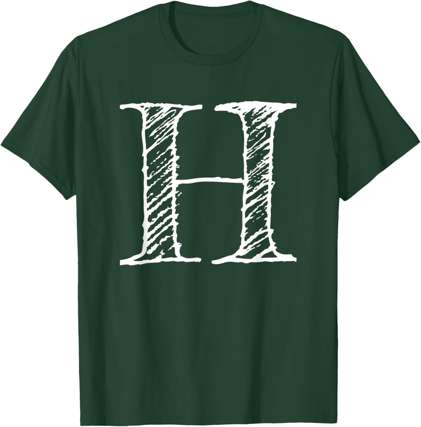 Bold Letter H - Decorative Alphabet Big Font Capital Letter T-Shirt - T-Shirt | Forest