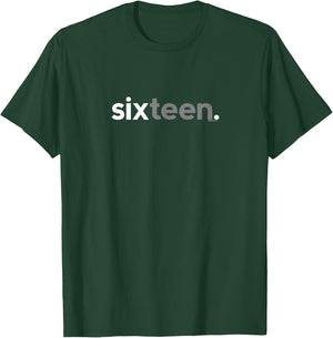 16th Birthday for Boys Sixteen Him Age 16 Year Party Teen T-Shirt - T-Shirt | Forest