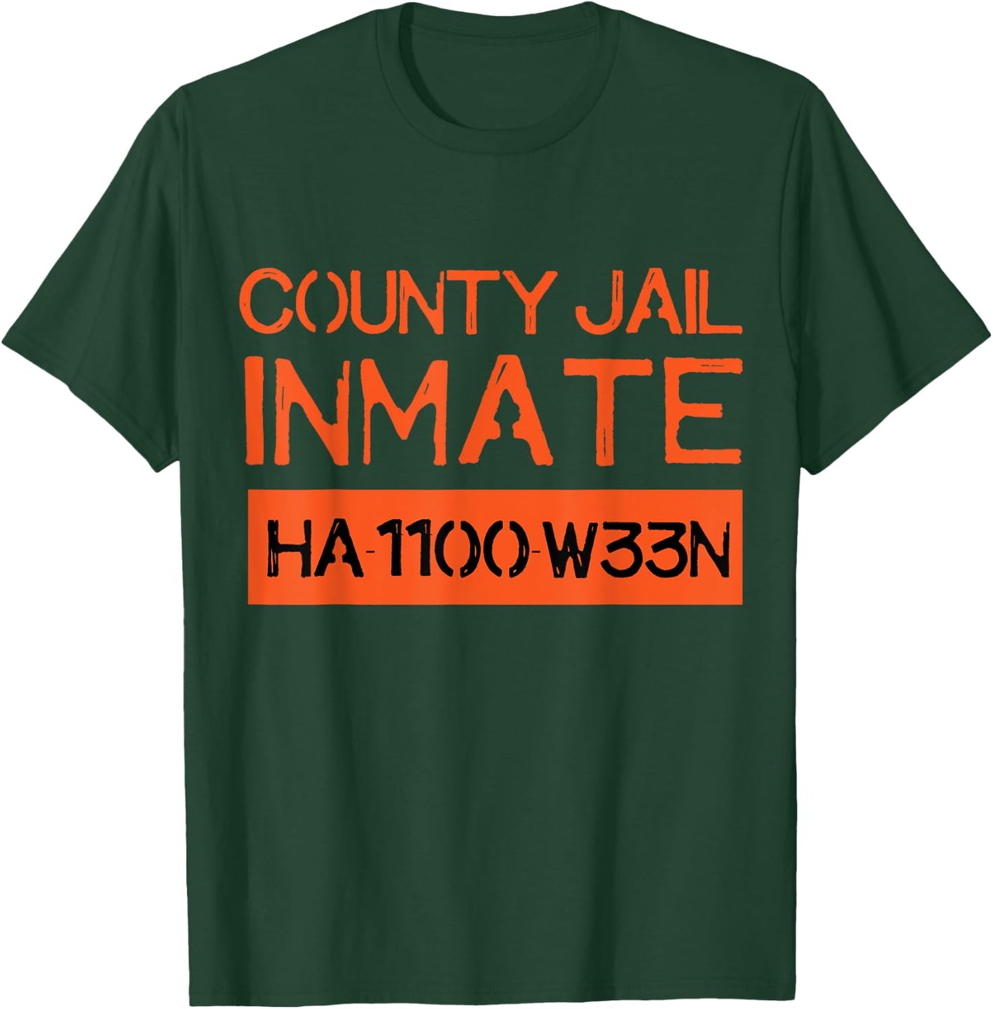Country Jail Inmate Prison Costume Easy Halloween Gifts T-Shirt - T-Shirt | Forest