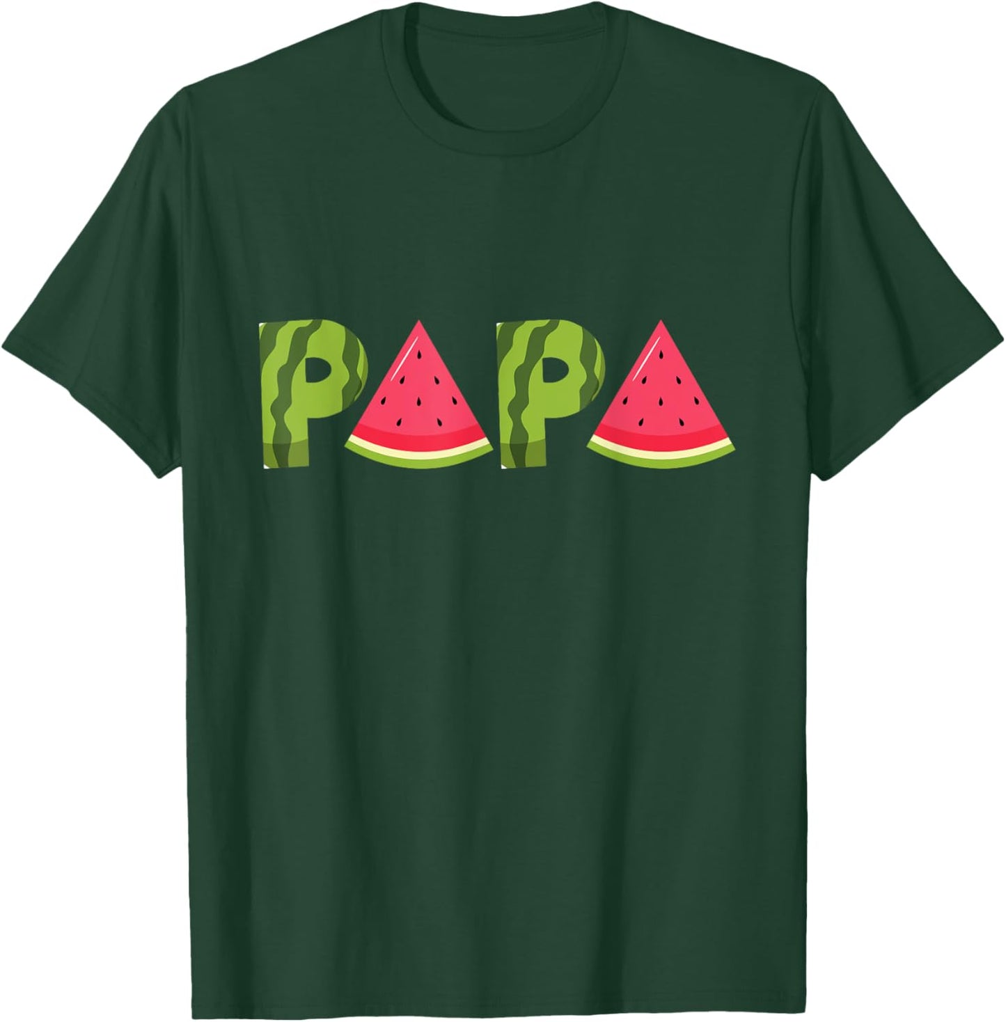 Papa Watermelon Funny Summer Fruit Dad Cool Father's Day T-Shirt - T-Shirt | Forest