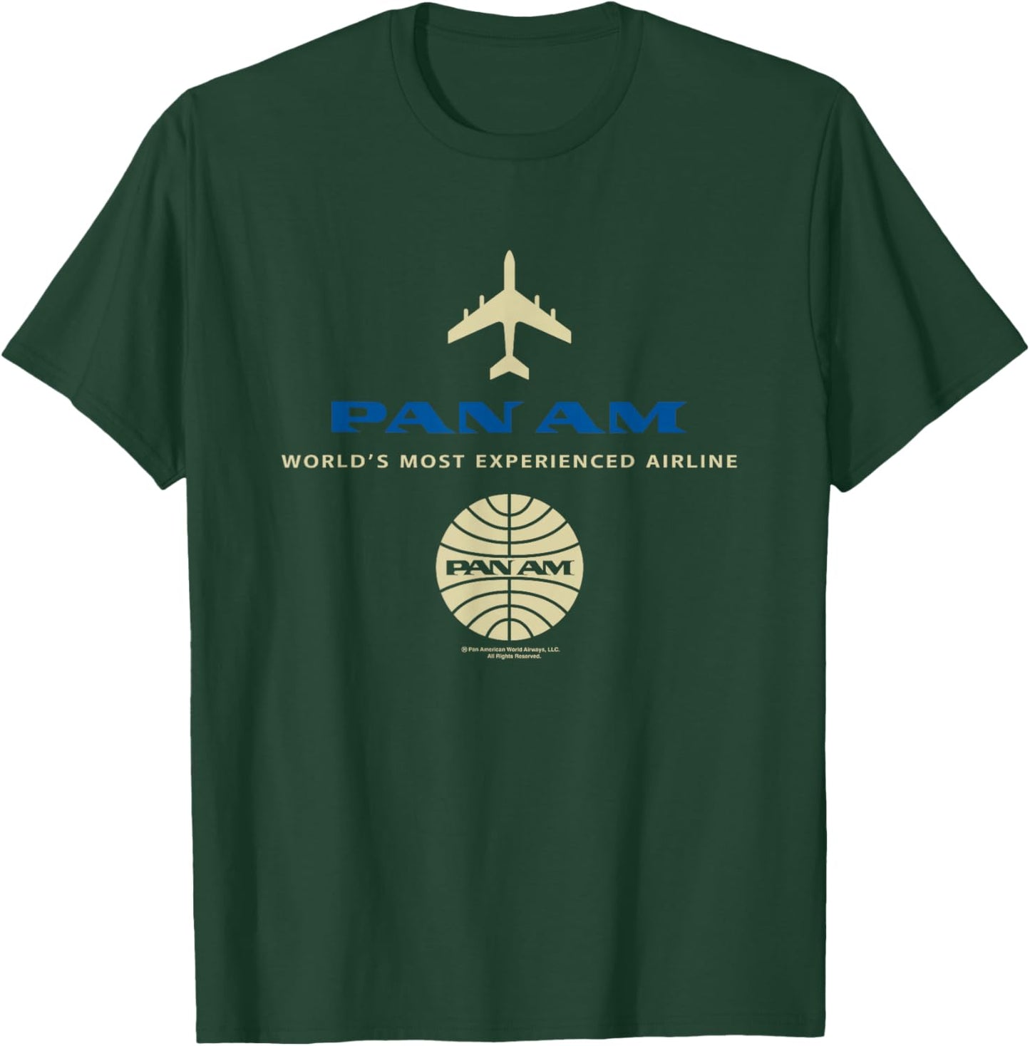 Pan Am Blue Gold Retro Logo T-Shirt - T-Shirt | Forest