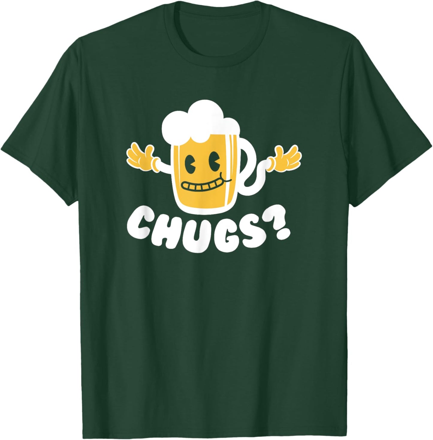 Chugs Cartoon Beer Hugs Funny Drinking Beer Lover T-Shirt - T-Shirt | Forest