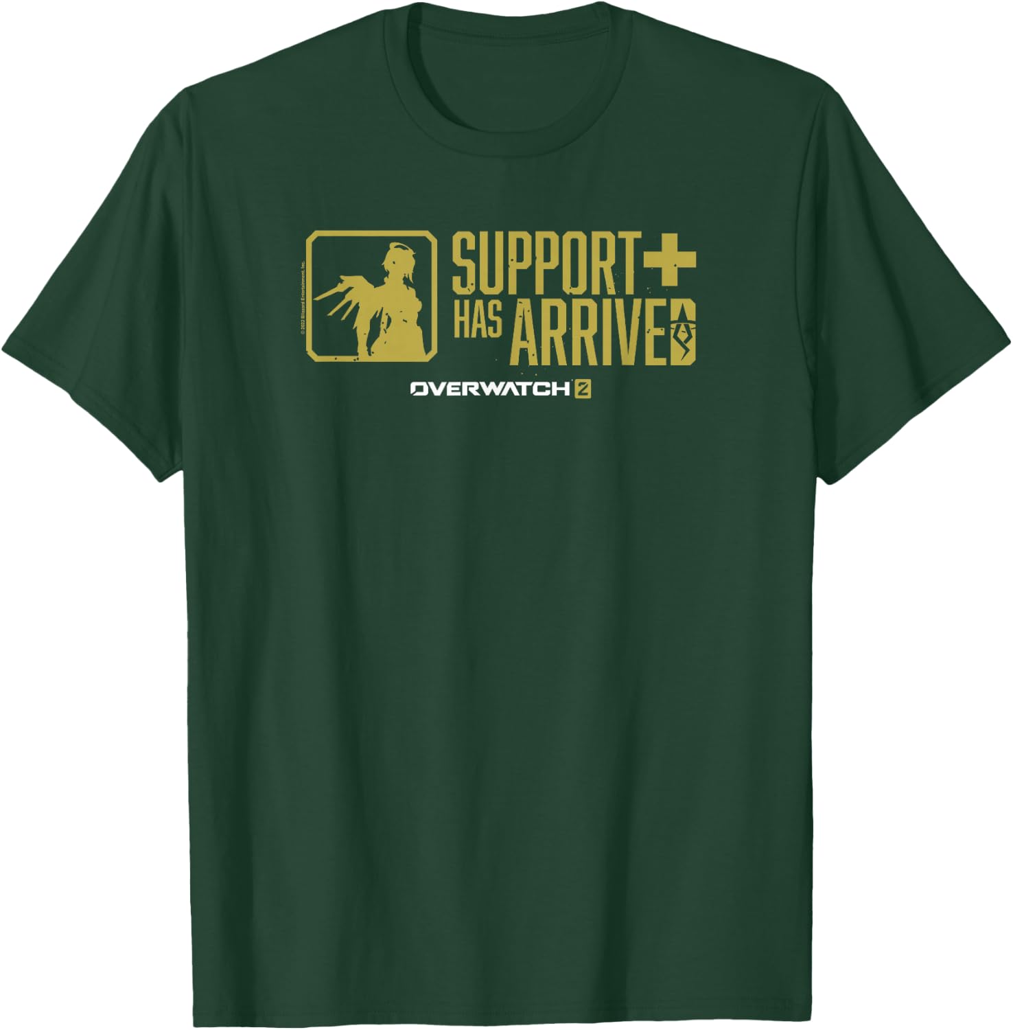 Overwatch 2 Mercy Support Has Arrived Logo T-Shirt - T-Shirt | Forest