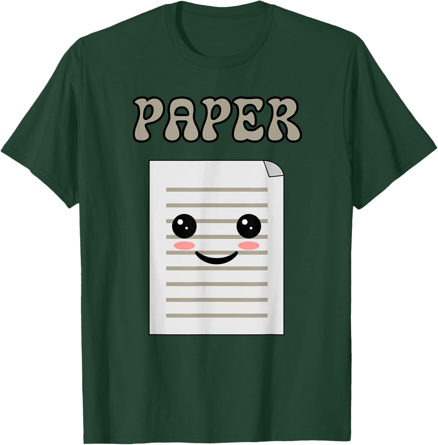 Rock Paper Scissors Easy Halloween Matching Group Costume T-Shirt - T-Shirt | Forest