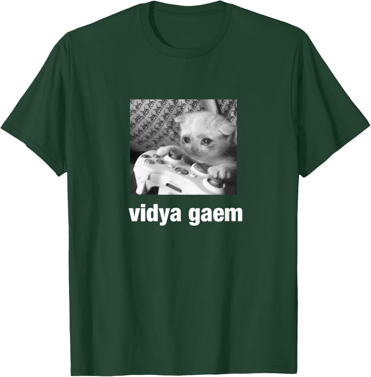 Cursed Cat Funny Vidya Gaem T-Shirt - T-Shirt | Forest
