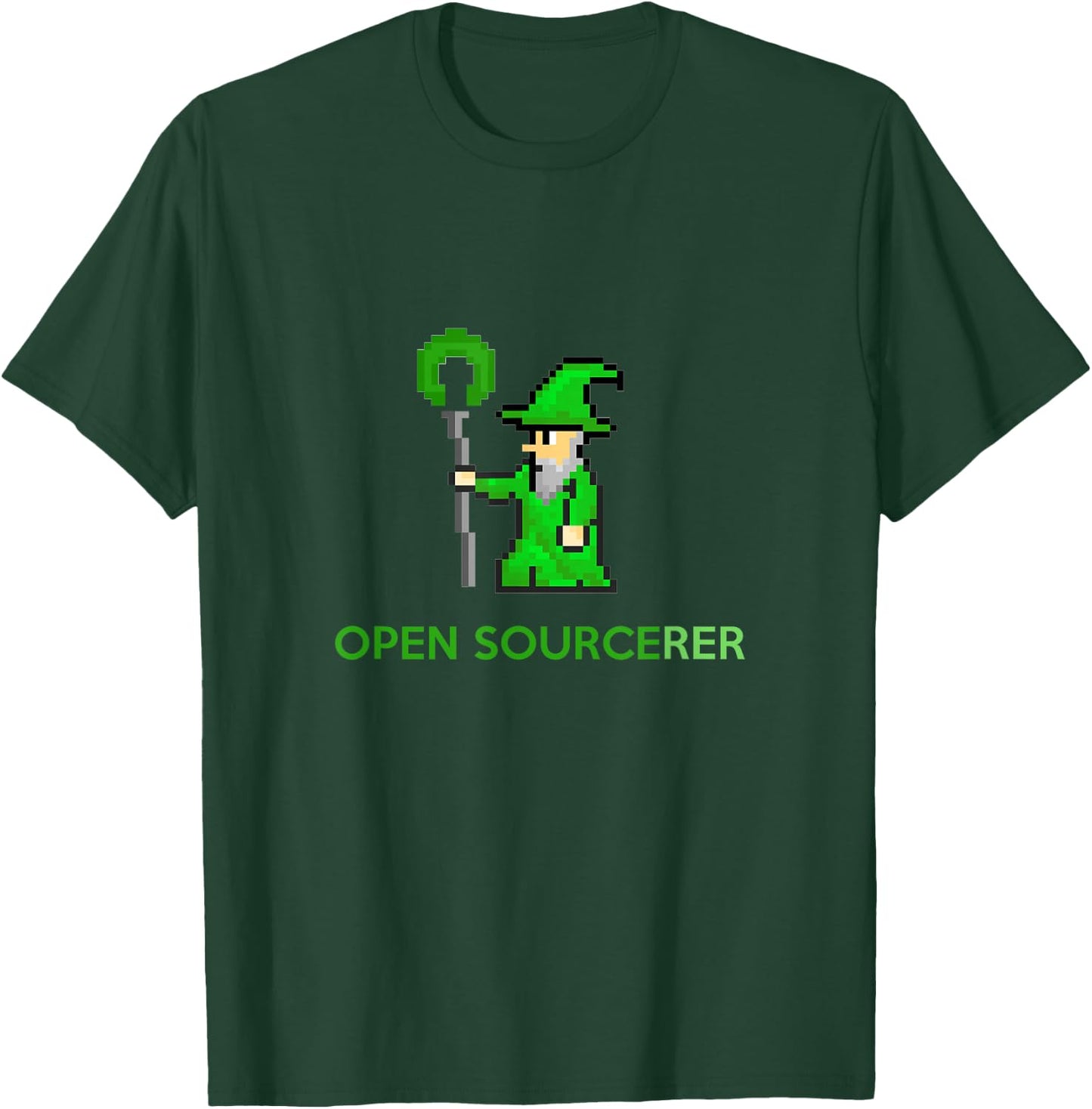 Open Sourcerer Developer Coder Open Sorcerer T-Shirt - T-Shirt | Forest