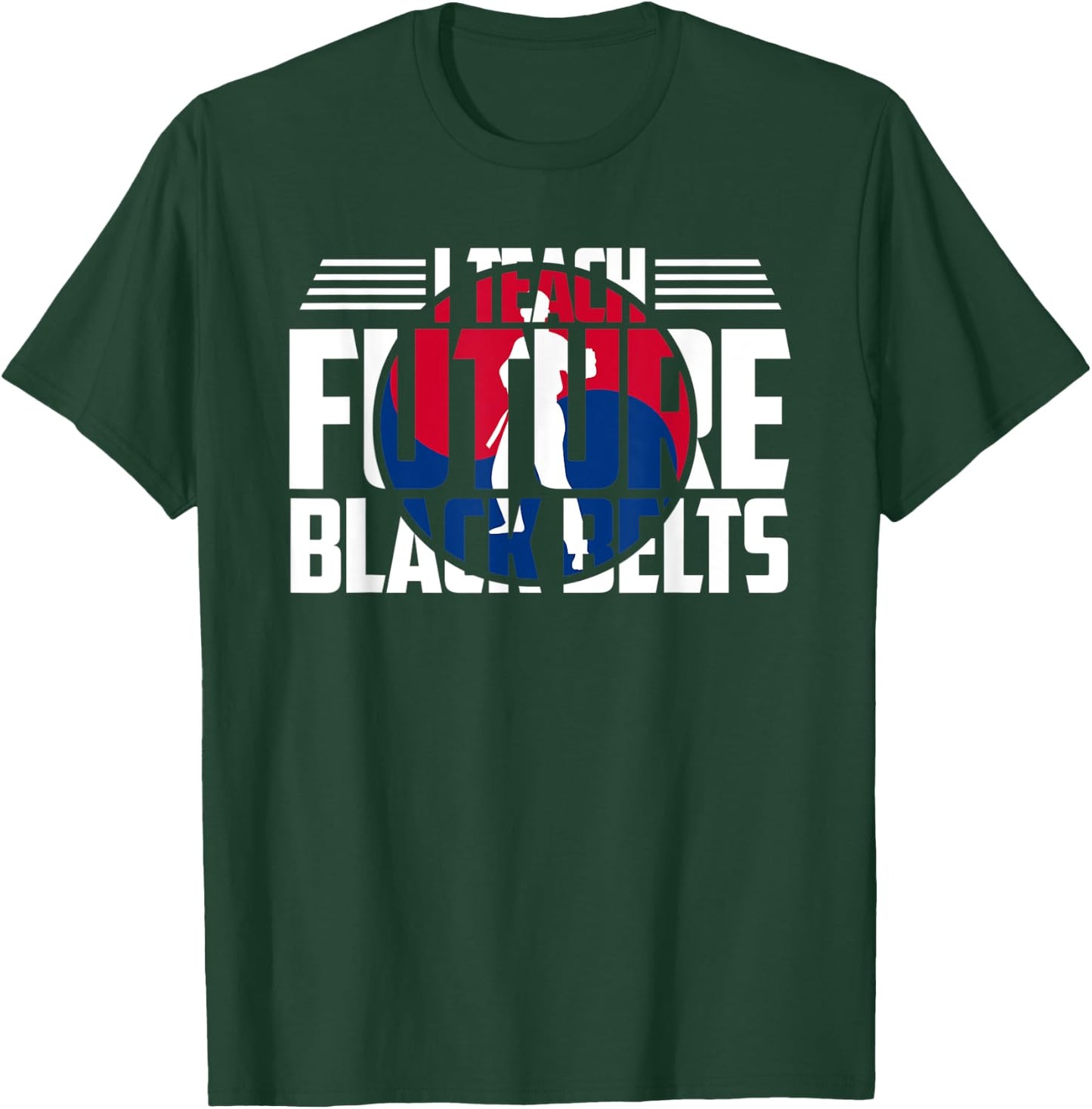 Taekwondo Instructor Gift Martial Arts Teacher Korean Flag T-Shirt - T-Shirt | Forest