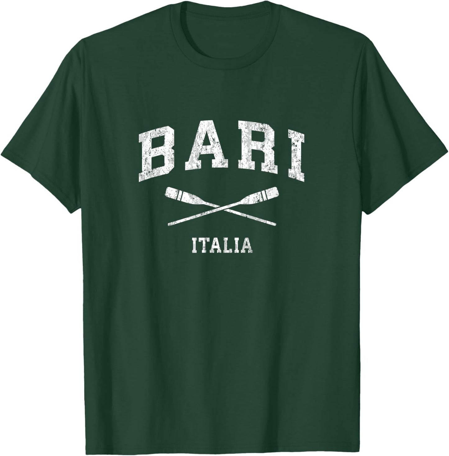 Bari Italy Vintage Nautical Paddles Sports Oars T-Shirt - T-Shirt | Forest