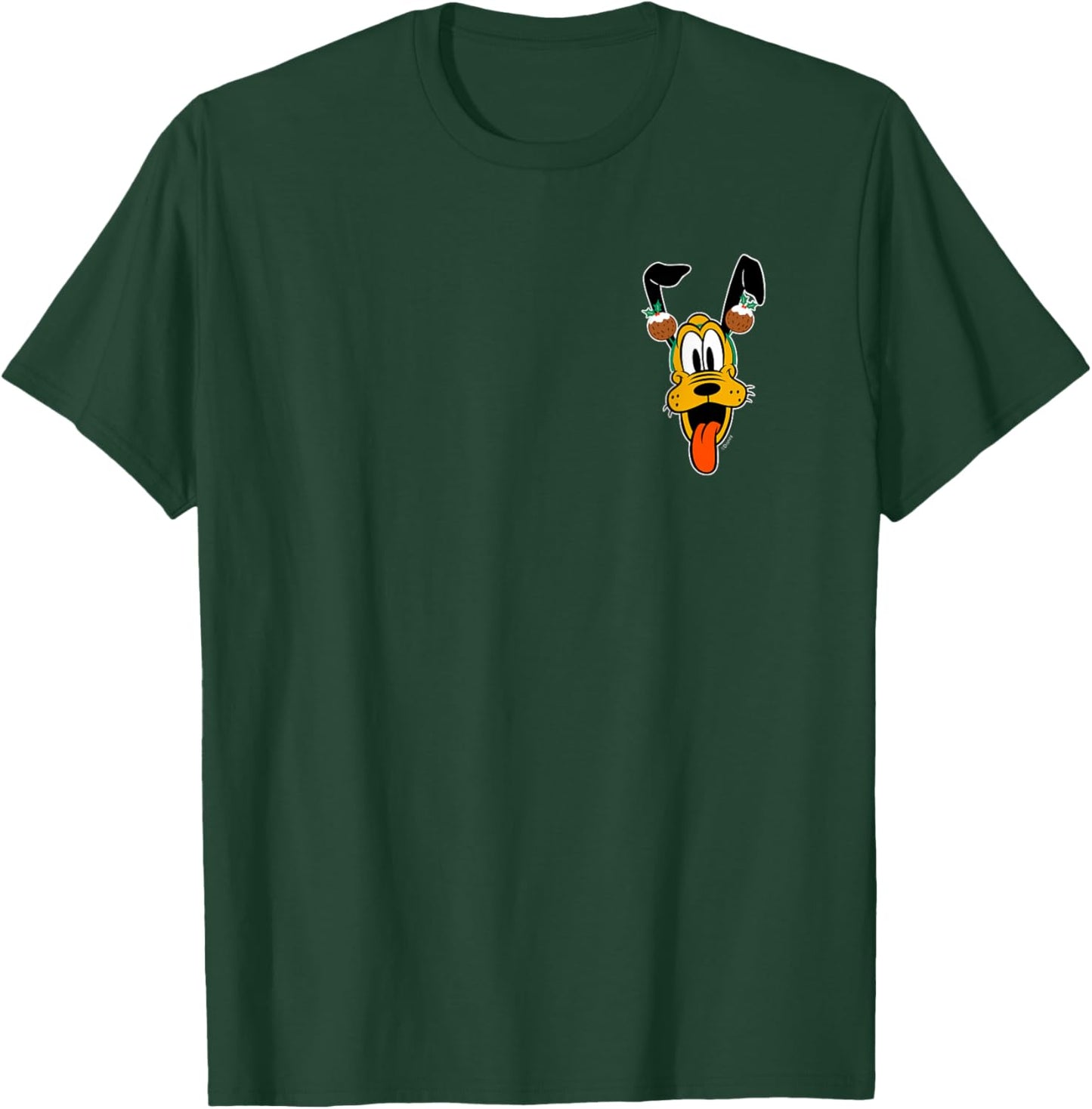 Disney Pluto Christmas Pudding Holiday Headband Corner Art T-Shirt - T-Shirt | Forest