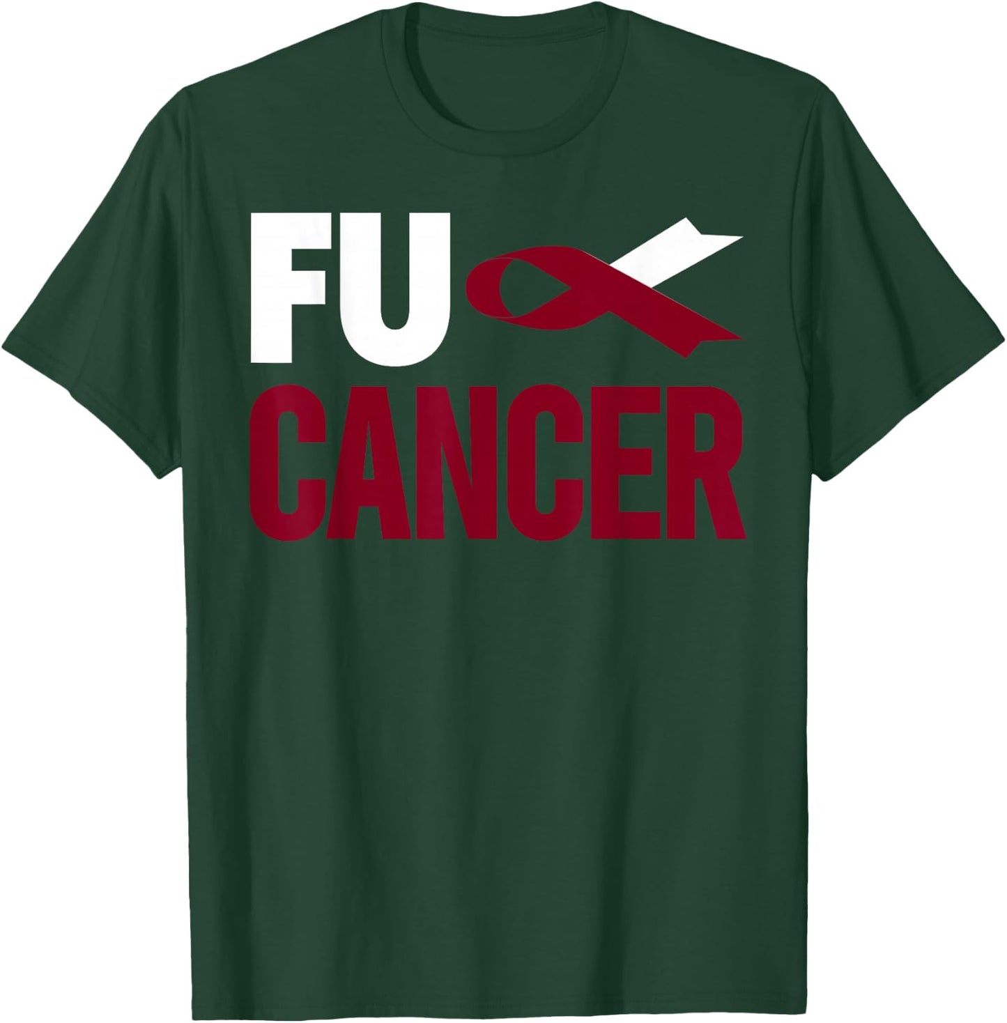 Fu Cancer T Shirt - Throat Cancer Fu Oral Head Neck Cancer T-Shirt - T-Shirt | Forest