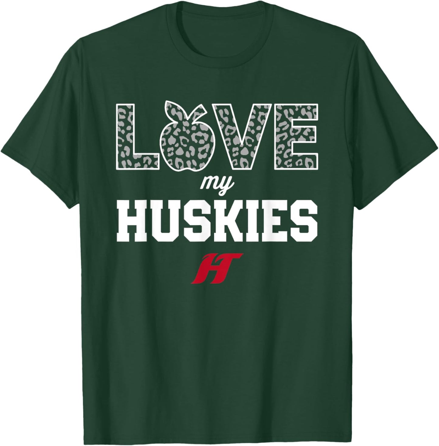 Hewitt-Trussville Huskies Logo Love My Team HS T-Shirt - T-Shirt | Forest