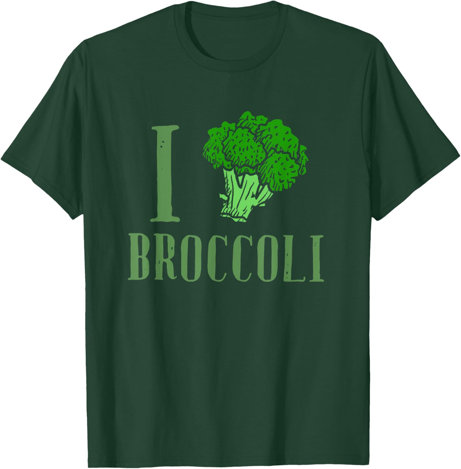 I Love Broccoli Vegan Veggie Lover T-Shirt - T-Shirt | Forest