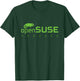 Powered by Linux openSUSE tagline & Logo Open Source Os T-Shirt - T-Shirt | Forest