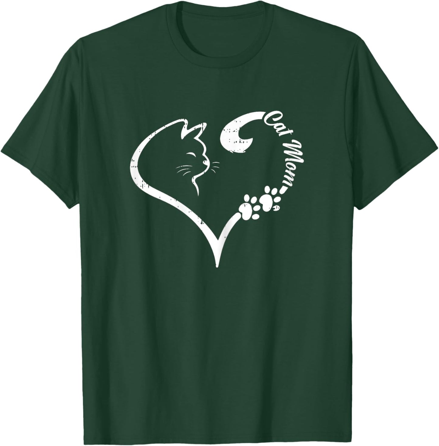 Cat Mom Mothers Day Kitten Lover Mama Mommy Wife Women T-Shirt - T-Shirt | Forest