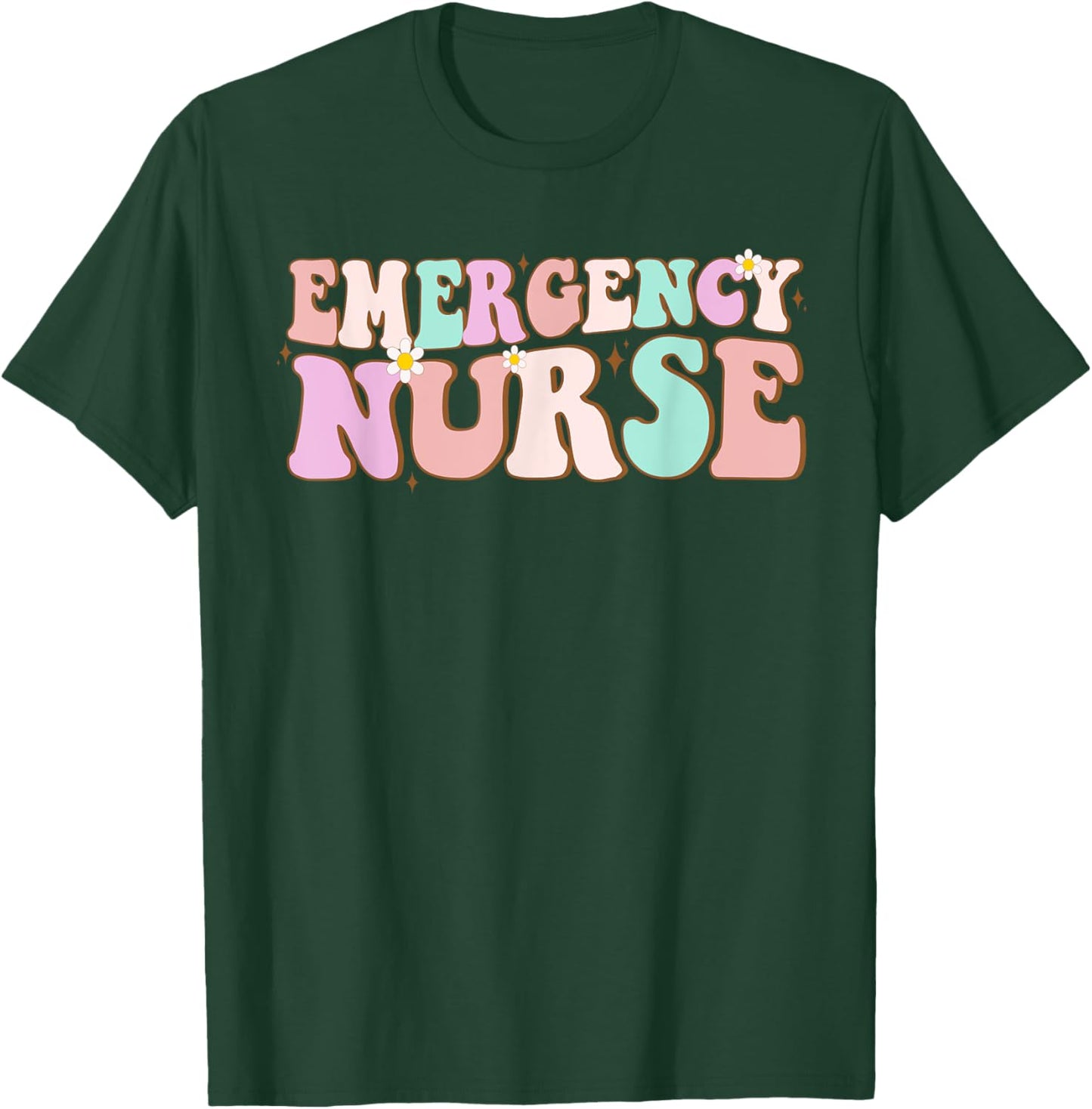 groovy ER Nurse Emergency Nurse School women nursing Room T-Shirt - T-Shirt | Forest