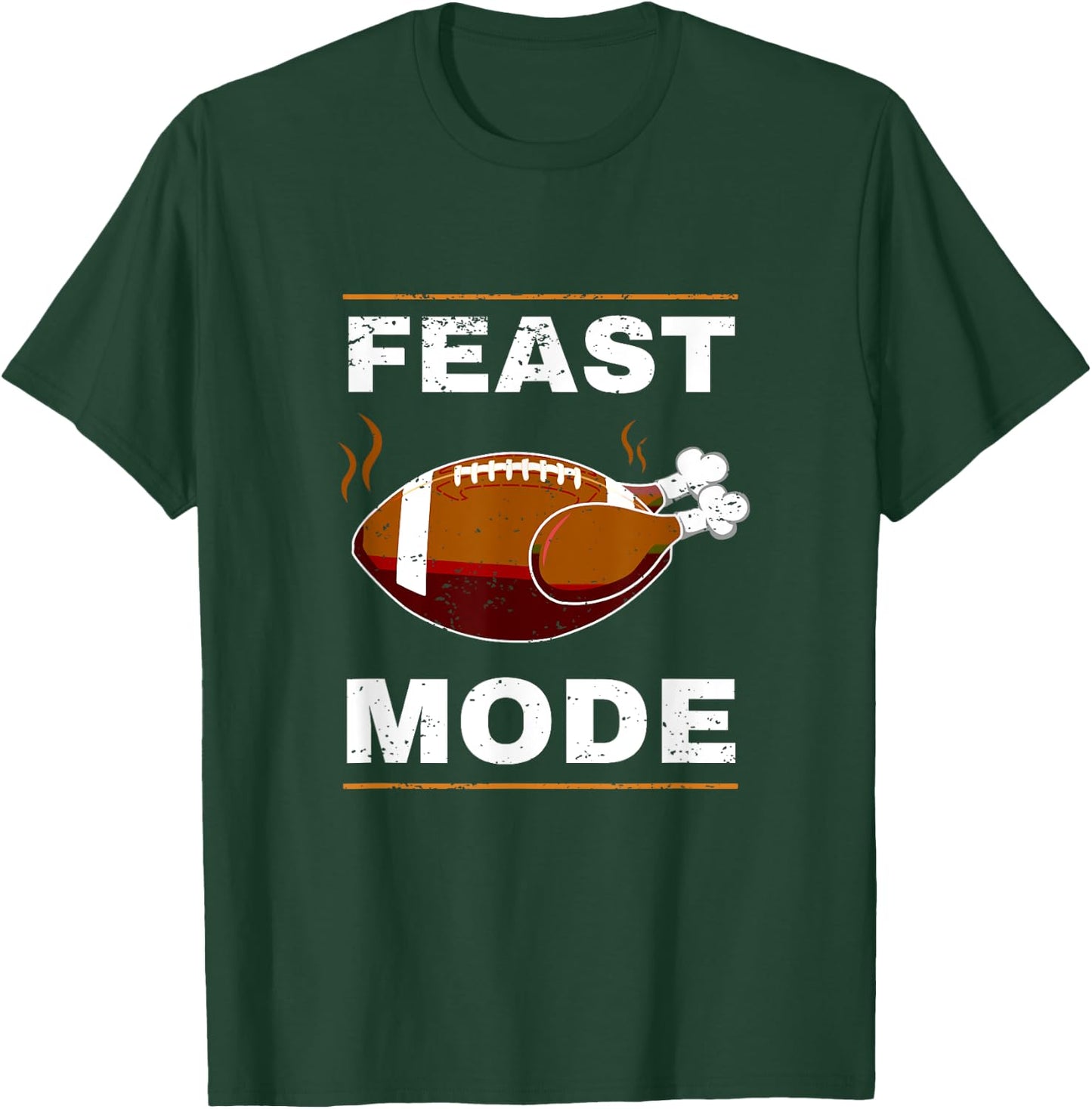 Funny Thanksgiving Turkey Feast Mode American Football Gift T-Shirt - T-Shirt | Forest