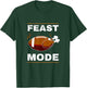 Funny Thanksgiving Turkey Feast Mode American Football Gift T-Shirt - T-Shirt | Forest