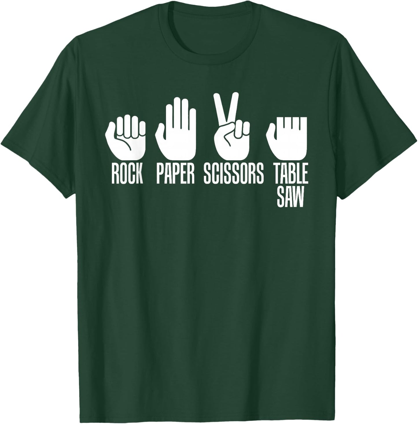 Carpenters Rock Paper Scissor Table Saw Fathers Day T-Shirt - T-Shirt | Forest