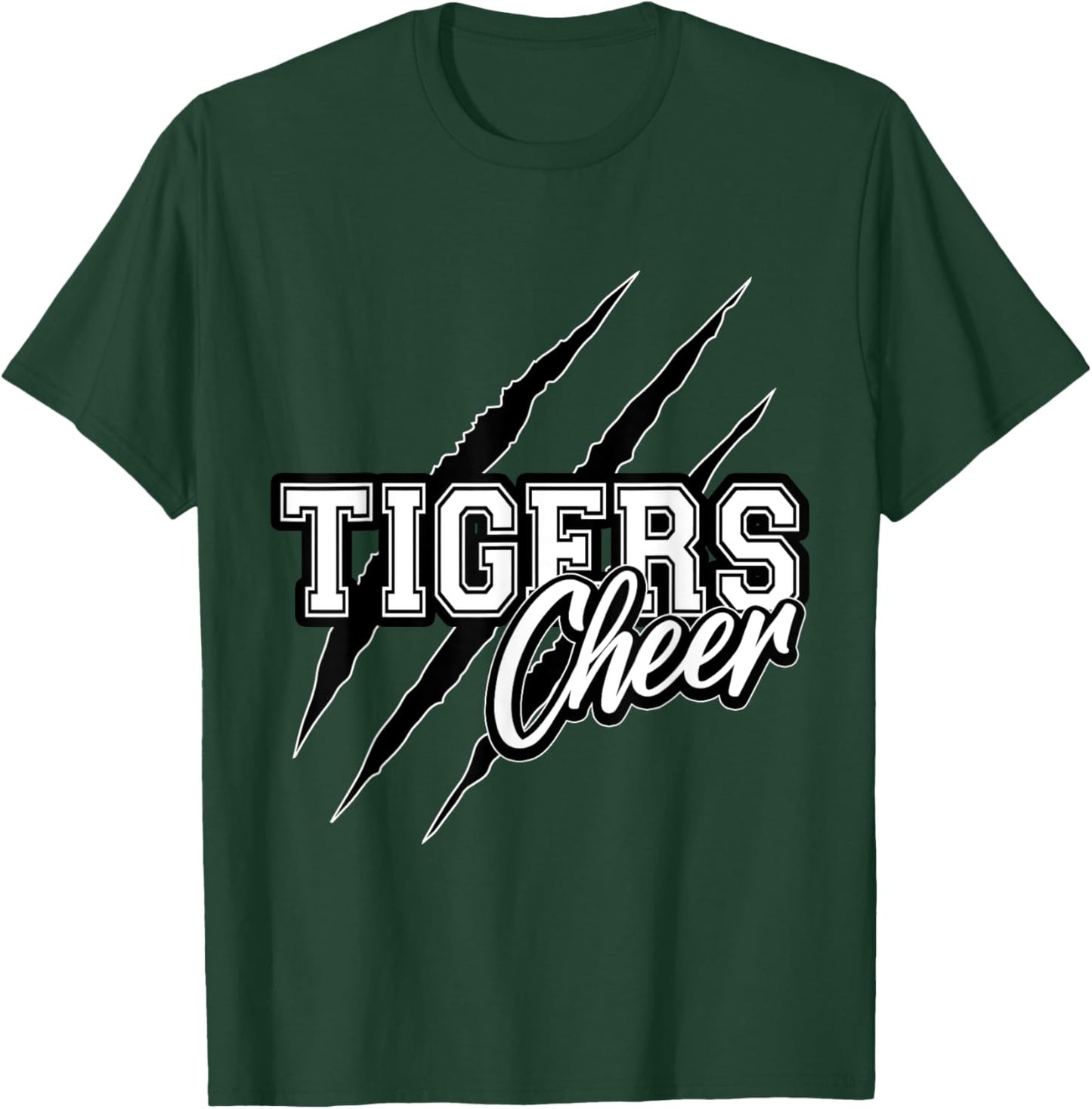 Tigers Cheer Back To School Cheerleading Team Spirit T-Shirt - T-Shirt | Forest