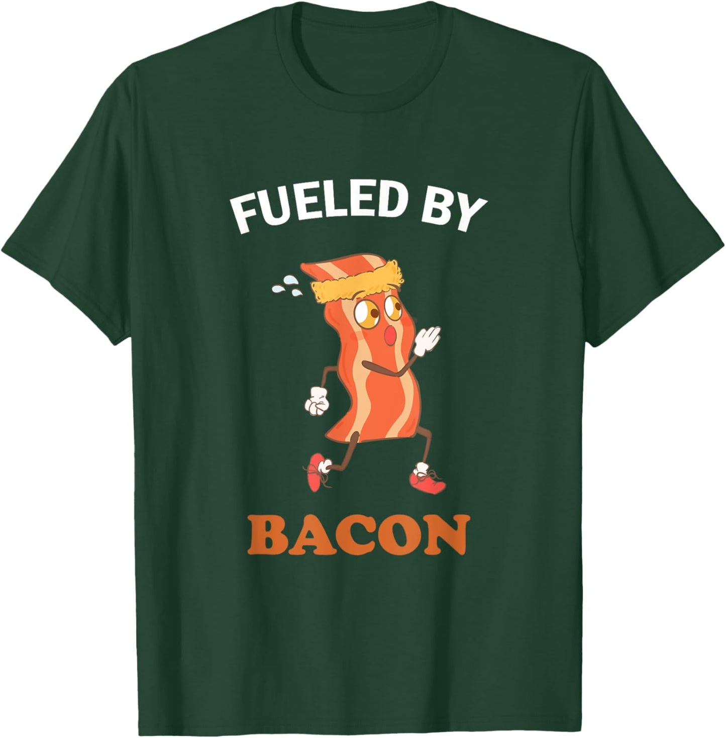 Fueled By Bacon Low Carb Keto Diet Workout Gym Fitness Gift T-Shirt - T-Shirt | Forest